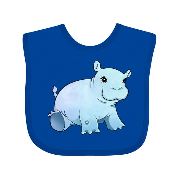Inktastic Cute Baby Hippo Boys or Girls Baby Bib