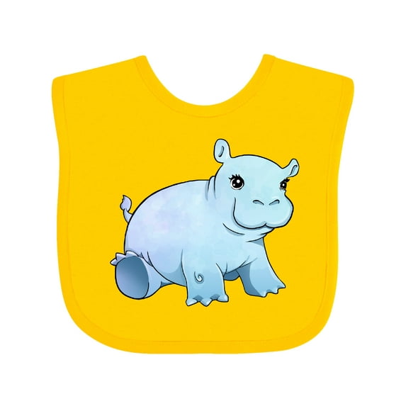 Inktastic Cute Baby Hippo Boys or Girls Baby Bib