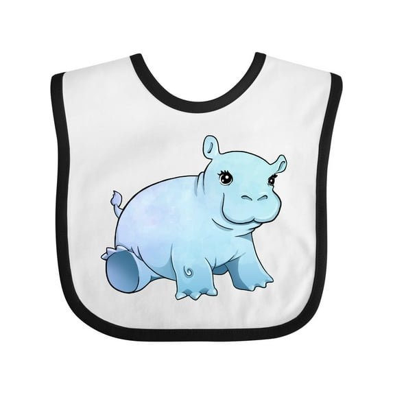 Inktastic Cute Baby Hippo Boys or Girls Baby Bib