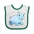 thumbnail image 1 of Inktastic Cute Baby Hippo Boys or Girls Baby Bib, 1 of 4