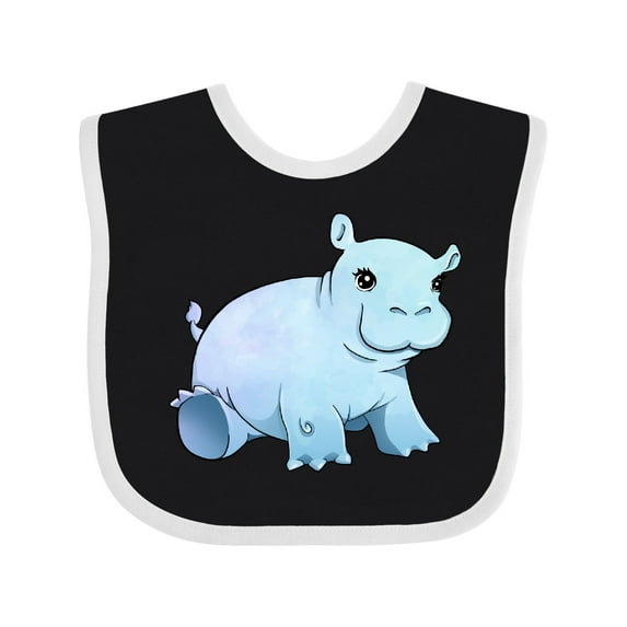 Inktastic Cute Baby Hippo Boys or Girls Baby Bib