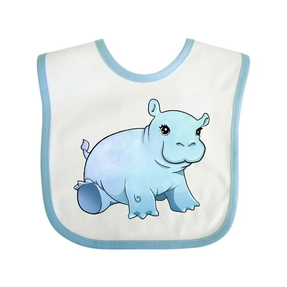 Inktastic Cute Baby Hippo Boys or Girls Baby Bib