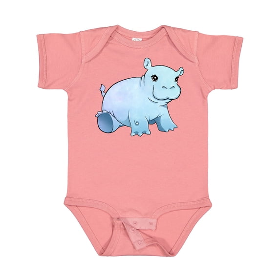 Inktastic Cute Baby Hippo Boys or Girls Baby Bodysuit