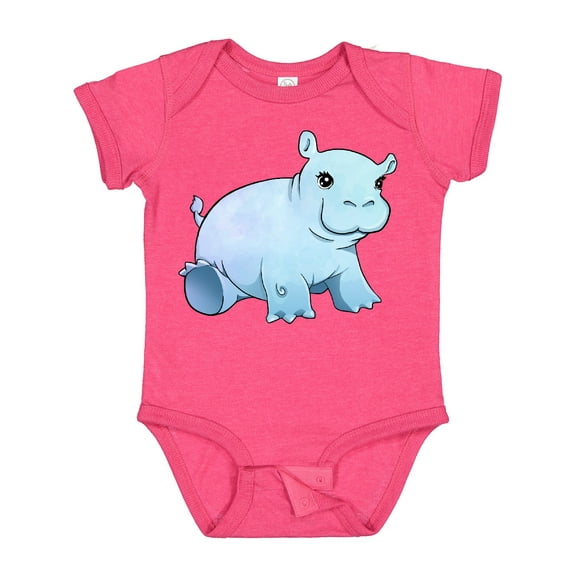 Inktastic Cute Baby Hippo Boys or Girls Baby Bodysuit