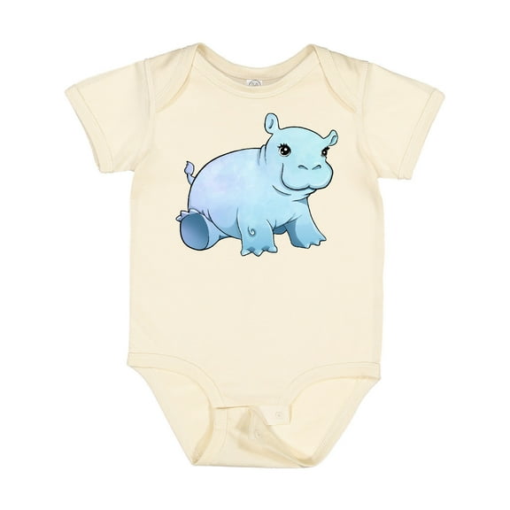 Inktastic Cute Baby Hippo Boys or Girls Baby Bodysuit