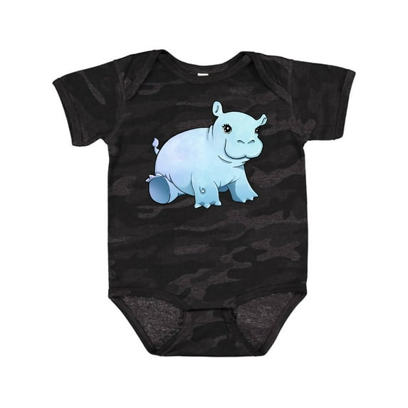 Inktastic Cute Baby Hippo Boys or Girls Baby Bodysuit