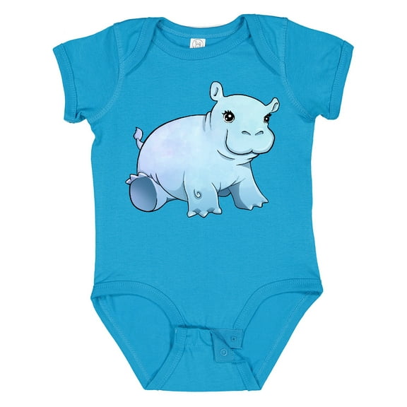 Inktastic Cute Baby Hippo Boys or Girls Baby Bodysuit