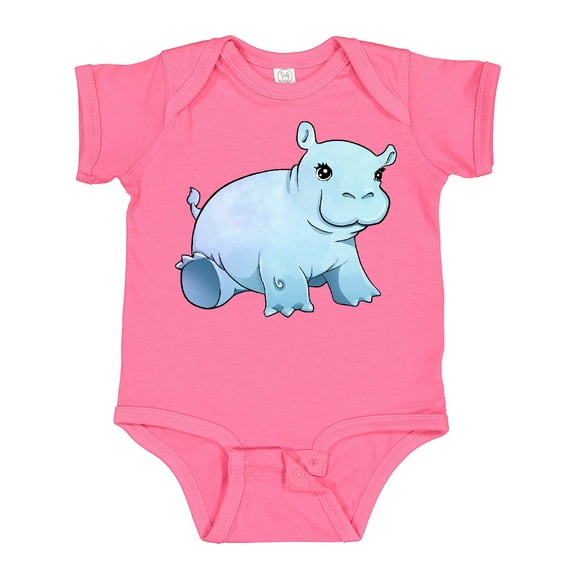Inktastic Cute Baby Hippo Boys or Girls Baby Bodysuit