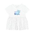 thumbnail image 1 of Inktastic Cute Baby Hippo Girls Baby Dress, 1 of 5