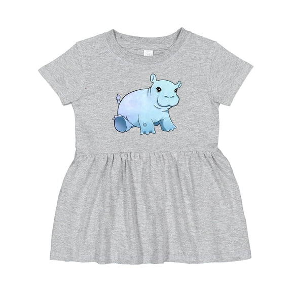 Inktastic Cute Baby Hippo Girls Baby Dress