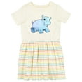 thumbnail image 1 of Inktastic Cute Baby Hippo Girls Toddler Dress, 1 of 5