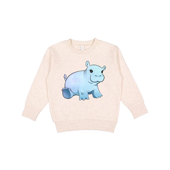 Inktastic Cute Baby Hippo Toddler Sweatshirt