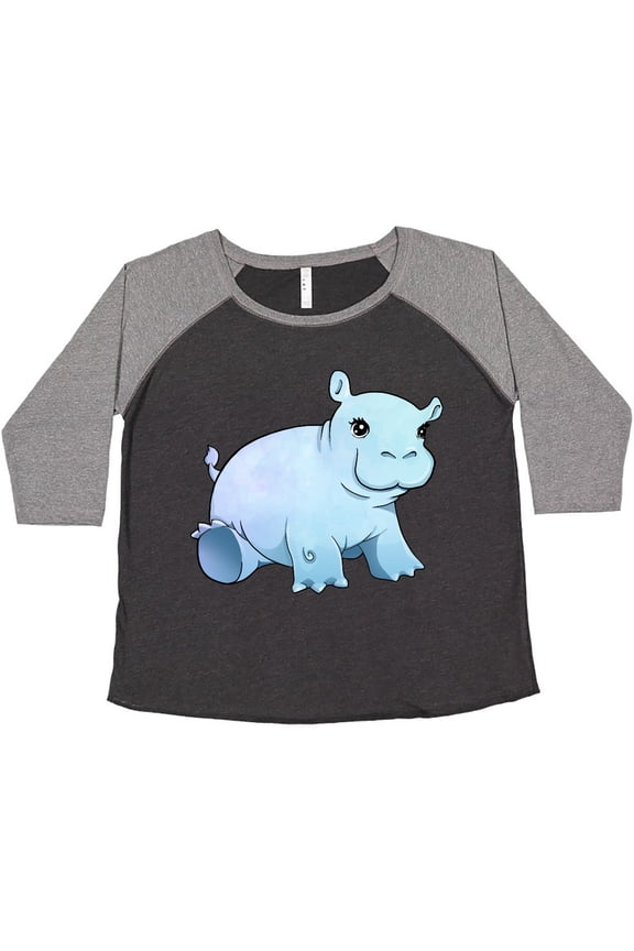 Cute Baby Hippo Women's Plus Size T-Shirt