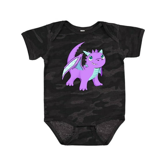Inktastic Cute Baby Purple Dragon Boys or Girls Baby Bodysuit
