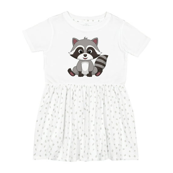 Inktastic Cute Baby Raccoon Girls Toddler Dress