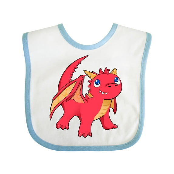 Inktastic Cute Baby Red Dragon Boys or Girls Baby Bib