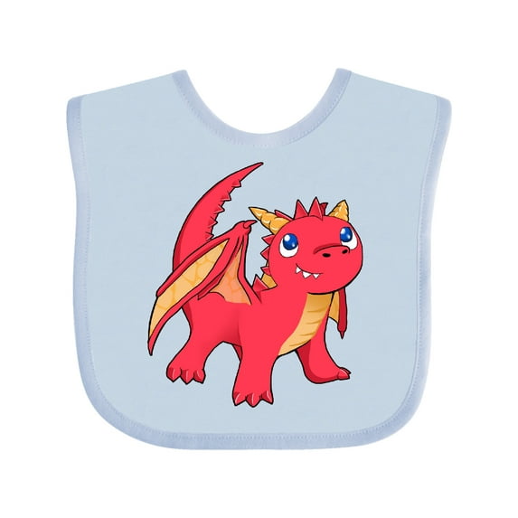 Inktastic Cute Baby Red Dragon Boys or Girls Baby Bib