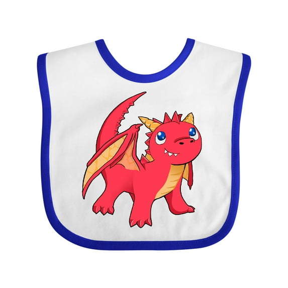 Inktastic Cute Baby Red Dragon Boys or Girls Baby Bib