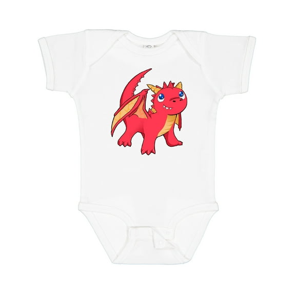 Inktastic Cute Baby Red Dragon Boys or Girls Baby Bodysuit