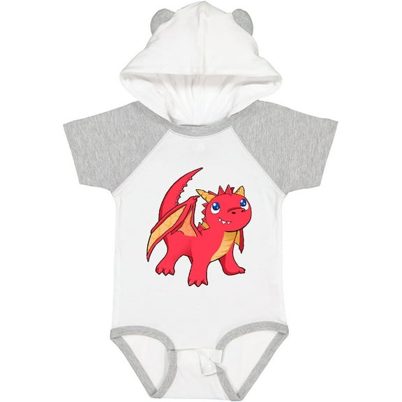 Inktastic Cute Baby Red Dragon Boys or Girls Baby Bodysuit