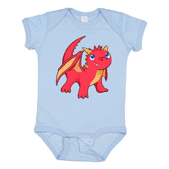 Inktastic Cute Baby Red Dragon Boys or Girls Baby Bodysuit