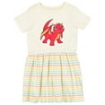 thumbnail image 1 of Inktastic Cute Baby Red Dragon Girls Toddler Dress, 1 of 5