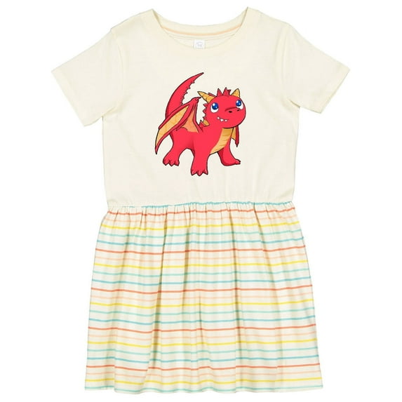Inktastic Cute Baby Red Dragon Girls Toddler Dress