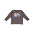 thumbnail image 1 of Inktastic Cute Baby Sloth Sleeping on Blue Pillow Boys or Girls Long Sleeve Toddler T-Shirt, 1 of 5