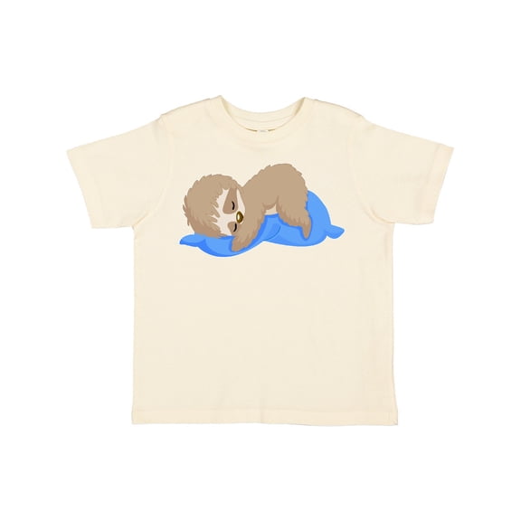 Inktastic Cute Baby Sloth Sleeping on Blue Pillow Boys or Girls Toddler T-Shirt