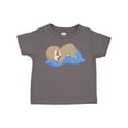 thumbnail image 1 of Inktastic Cute Baby Sloth Sleeping on Blue Pillow Boys or Girls Toddler T-Shirt, 1 of 5