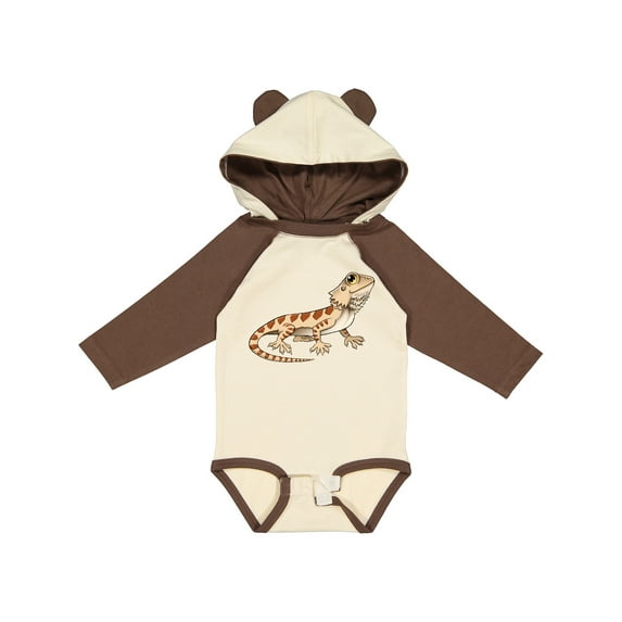Inktastic Cute Bearded Dragon Boys or Girls Long Sleeve Baby Bodysuit