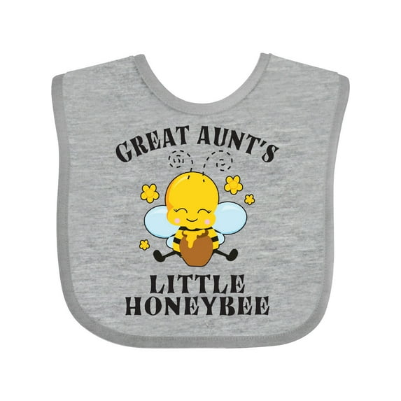 Inktastic Cute Bee Great Aunt's Little Honeybee with Stars Boys or Girls Baby Bib
