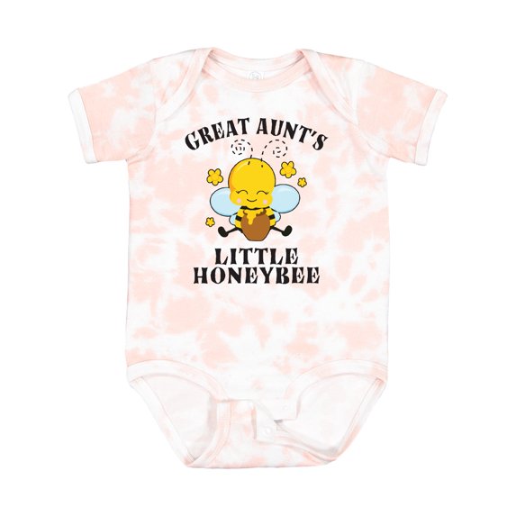 Inktastic Cute Bee Great Aunt's Little Honeybee with Stars Boys or Girls Baby Bodysuit