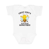 Inktastic Cute Bee Great Aunt's Little Honeybee with Stars Boys or Girls Baby Bodysuit