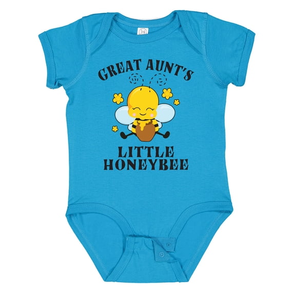 Inktastic Cute Bee Great Aunt's Little Honeybee with Stars Boys or Girls Baby Bodysuit