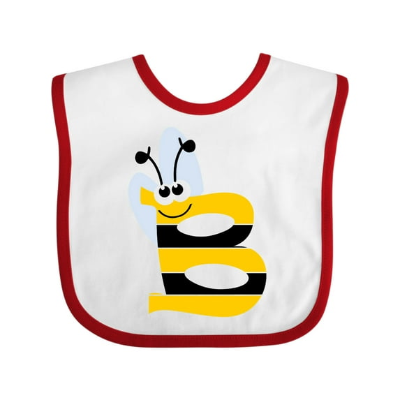 Inktastic Cute Bee Initial B Boys or Girls Baby Bib