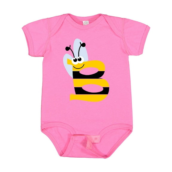 Inktastic Cute Bee Initial B Boys or Girls Baby Bodysuit