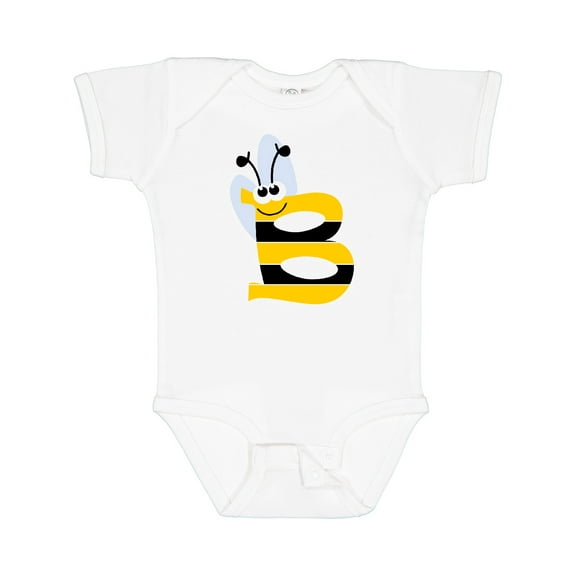 Inktastic Cute Bee Initial B Boys or Girls Baby Bodysuit