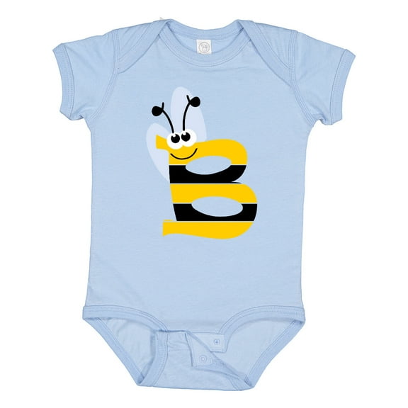 Inktastic Cute Bee Initial B Boys or Girls Baby Bodysuit