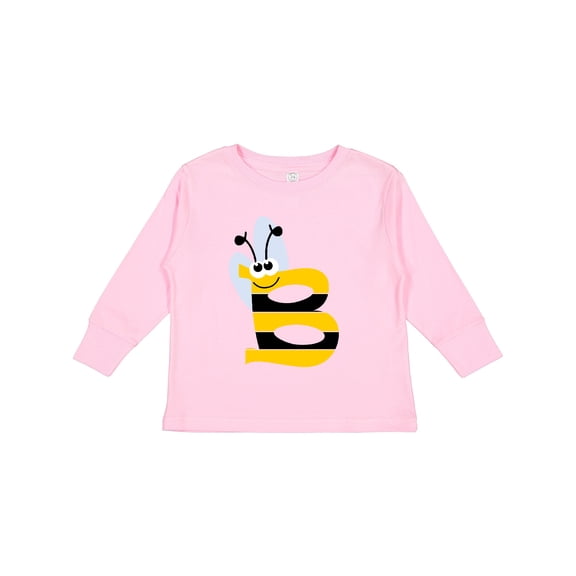 Inktastic Cute Bee Initial B Boys or Girls Long Sleeve Toddler T-Shirt