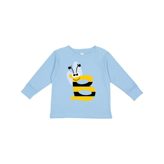 Inktastic Cute Bee Initial B Boys or Girls Long Sleeve Toddler T-Shirt
