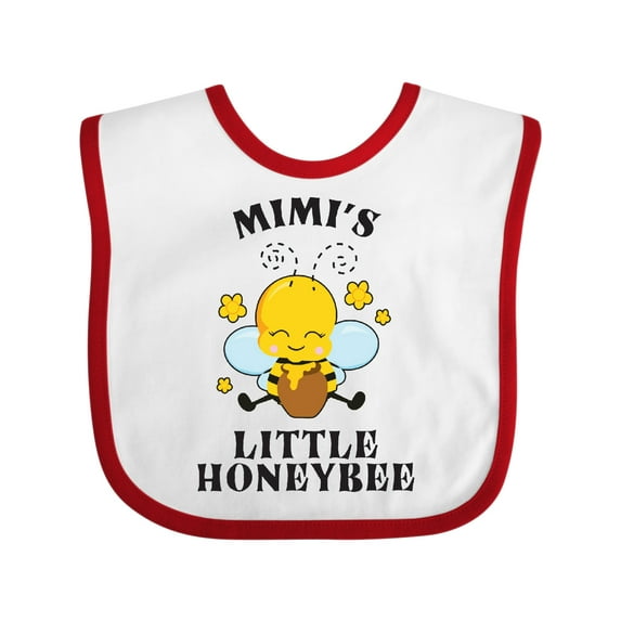 Inktastic Cute Bee Mimi's Little Honeybee with Stars Boys or Girls Baby Bib