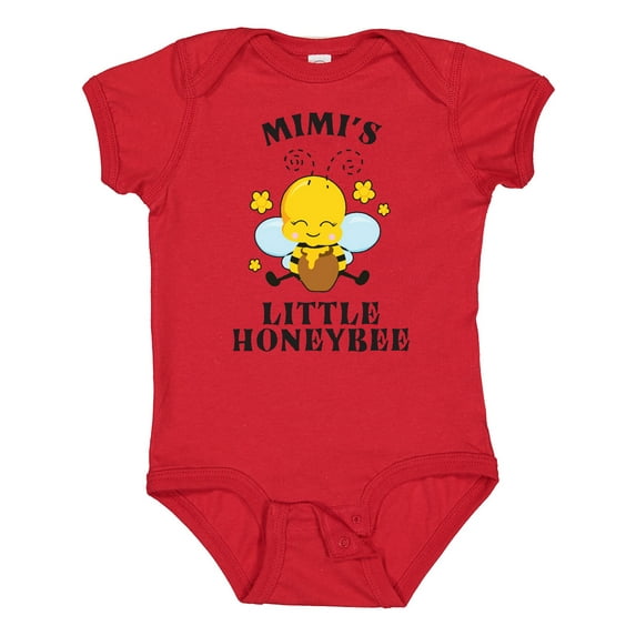 Inktastic Cute Bee Mimi's Little Honeybee with Stars Boys or Girls Baby Bodysuit