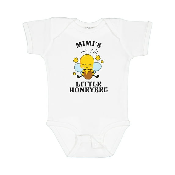 Inktastic Cute Bee Mimi's Little Honeybee with Stars Boys or Girls Baby Bodysuit