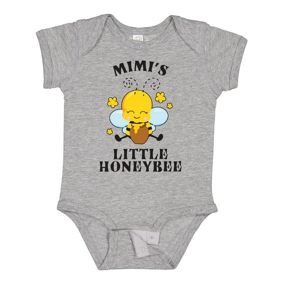 Inktastic Cute Bee Mimi's Little Honeybee with Stars Boys or Girls Baby Bodysuit