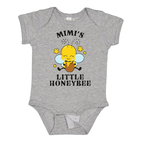 Inktastic Cute Bee Mimi's Little Honeybee with Stars Boys or Girls Baby Bodysuit