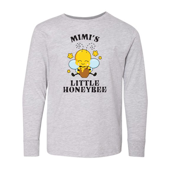 Inktastic Cute Bee Mimi's Little Honeybee with Stars Long Sleeve Youth T-Shirt