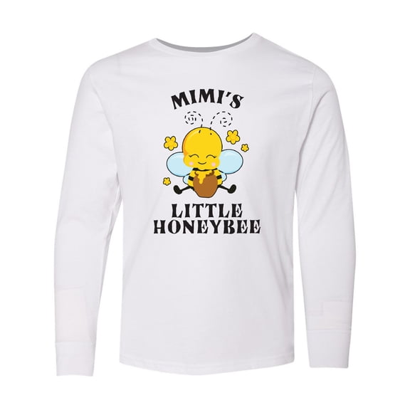 Inktastic Cute Bee Mimi's Little Honeybee with Stars Long Sleeve Youth T-Shirt