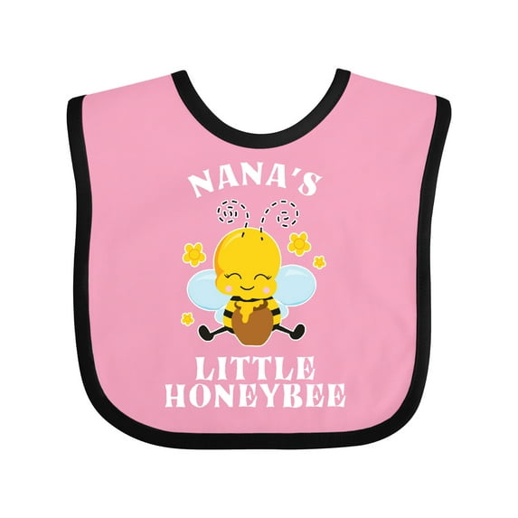 Inktastic Cute Bee Nana's Little Honeybee with Stars Boys or Girls Baby Bib