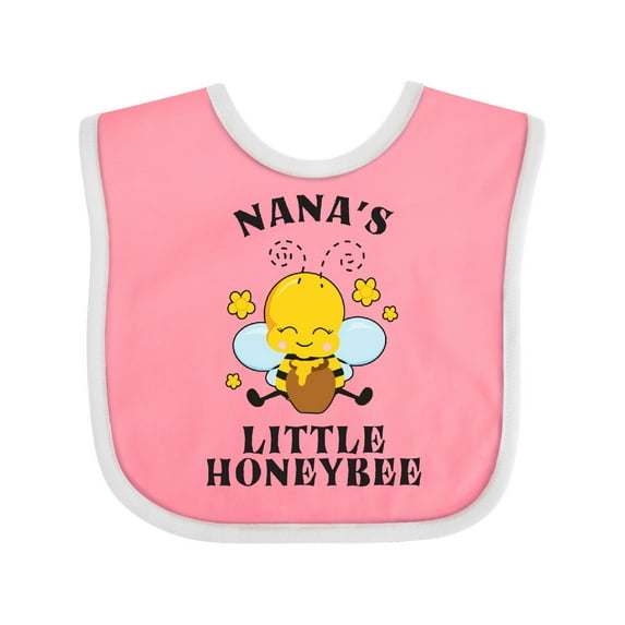 Inktastic Cute Bee Nana's Little Honeybee with Stars Boys or Girls Baby Bib